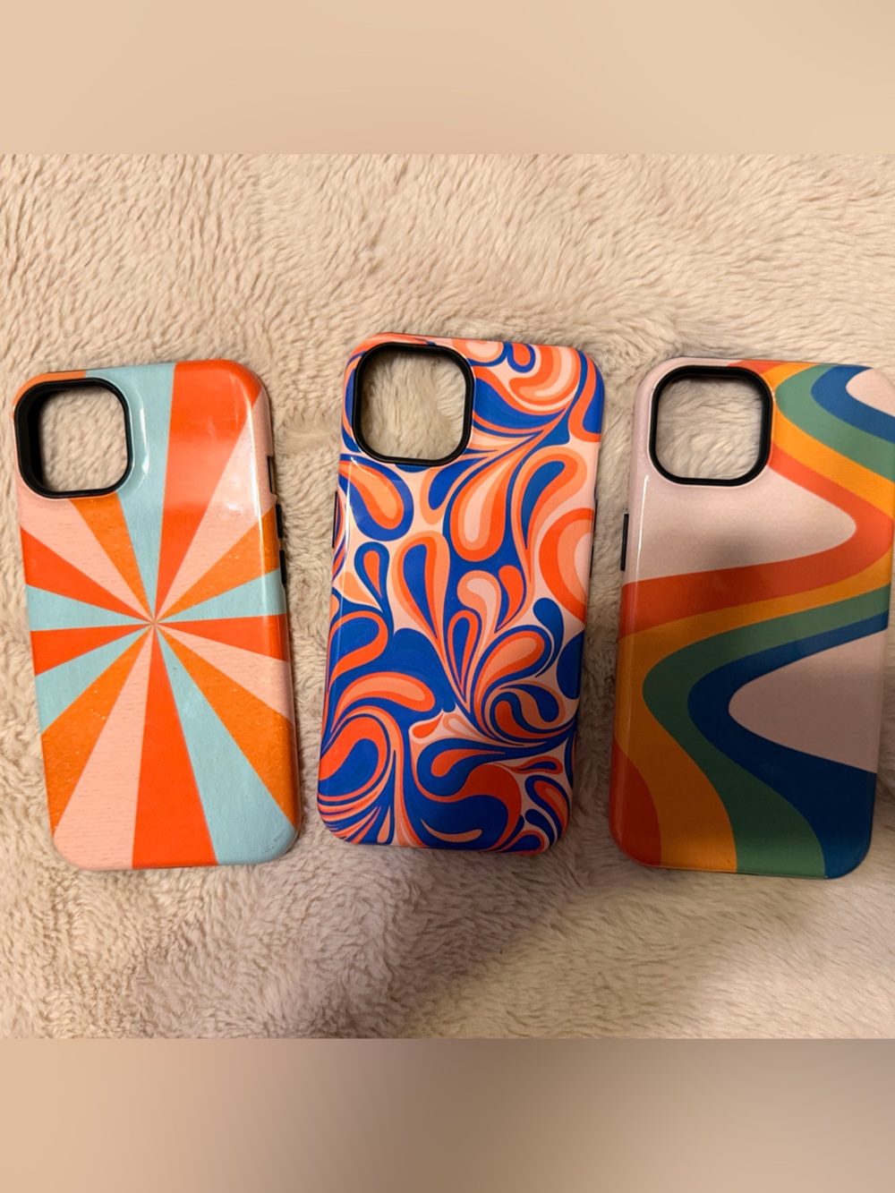 3 Retro Abstract iPhone 13 Cases - NWOT Not Used